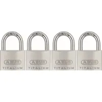 ABUS Hangslotset Titalium Tkti24/40 - Aluminium Anticorrosie Voor Poorten - Behuizing 40 Mm - Set Van 4 Stuks