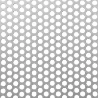 Alberts Geperforeerde Plaat - Staal - Brut - Ronde Perforatie Diam.8mm - 250x500x1mm