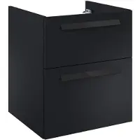 Elita Wastafelonderkast Ness 50cm - Zwart Mat - Met 2 Lades