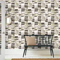 Overig Vliesbehang Friends & Coffee 16637 - Zwart - Wit - Goud - Lichtgrijs - 10,05m X 53cm