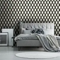 Praxis Fotobehang Seventies S718a4 - Zwart - Wit - 2,70 M X 186 Cm