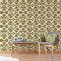 Overig Fotobehang Seventies S727a4 - Blauw - Groen - Bruin - Beige - 2,70 M X 186 Cm
