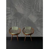 Overig Fotobehang Vanilla Lime Bladeren Op Beton - Antraciet - 2,70m X 450cm
