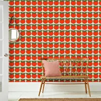 Overig Seventies Fotobehang Grafisch - Oranje - Groen - 2,70m X 186cm