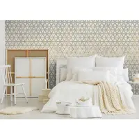 Overig Fotobehang Geometrisch 14311 - Goud - Grijs - 2,70m X 450cm