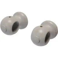 DecoMode - Gordijnsteun - Apollo - Metaal - Taupe - Dia. 28mm - 2 Stuks