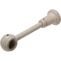 DecoMode - Gordijnsteun - Hout - Taupe - Dia. 28mm - 2 Stuks