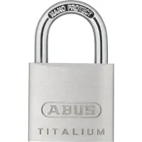 ABUS Hangslot Met Sleutel Titalium Tkti23/30 - Aluminium Voor Poort, Voor Kluisje - Behuizing 30mm