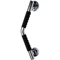 Overig Ridder Handgreep Ken M 48cm Glanzend Chroom Zwart Met Antislip Grip