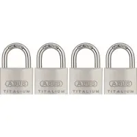 ABUS Hangslotenset Kti13/40 - Massief Aluminium Hoge Veiligheid - Behuizing 40 Mm - Set Van 4 Stuks