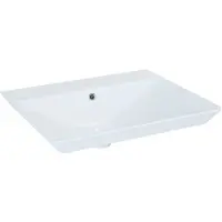 Elita Inbouw Wastafel Ness - Keramiek - Rechthoekig - Inclusief Kraan - Wit - 60cm