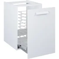 Elita Wastafelonderkast Ness 40cm - Hoogglans Wit Glanzend - Met 2 Lades - 40x62,5x37cm