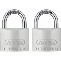 ABUS Combinatieslot Kti12/30 - Massief Aluminium Hoge Veiligheid - Behuizing 30mm - Set Van 2 Stuks