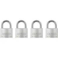 ABUS Combinatieslot Kti12/30 Titalium - Massief Aluminium Voor Kluisje - Behuizing 30mm - Set Van 4 Stuks