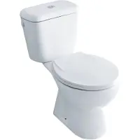 BASELINE Duoblok Toilet Met Randloze Toiletpot - Ao - Wit