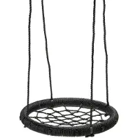 Swing King Swingking Schommel Zwarte Canvas Ø60cm