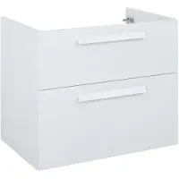 Elita Wastafelonderkast Ness 72cm - Hoogglans Wit Glanzend - Met 2 Lades