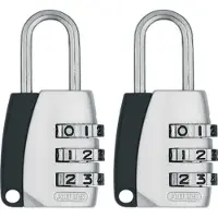 ABUS Combinatieslot Tcz2/20 - Zink Voor Kluisje - Behuizing 20 Mm - Set Van 2 Stuks