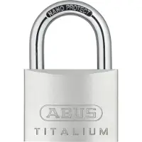 ABUS Hangslot Met Sleutel Titalium Tkti25/60 - Massief Aluminium Voor Buiten, Hoge Veiligheid - Behuizing 60mm