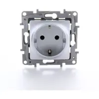 Legrand Inbouwstopcontact Niloé Randaarde 1-polig Grijs Ip20