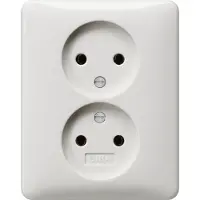 Gira Inbouwstopcontact St55 Ongeaard 2-polig Wit Ip20