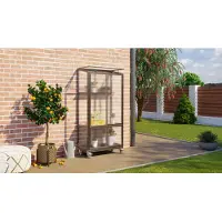 Vitavia Tuinkas Polis 350 - Polycarbonaat 4mm - Zwart - 81x43x168cm