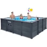 Intex Graphite gray panel pool set 4m x 3m x 1,24m I
