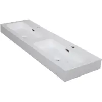Aquazuro Wastafel Arezzo 120cm Glanzen Wit