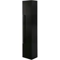 Aquazuro Hoge Badkamerkast Arezzo 25cm - Zwart Mat - Met 1 Deur - 25x150x30cm