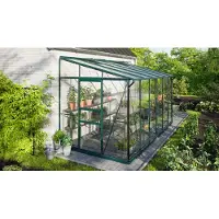 Pergart Tuinkas Ida 7800 - Veiligheidsglas 3mm + Polycarbonaat 6mm - Smaragd - 387x201x221cm