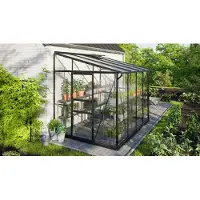 Pergart Tuinkas Ida 5200 - Veiligheidsglas 3mm En Polycarbonaat 6mm - Zwart - 262x201x221cm
