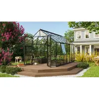 Vitavia Tuinkas Olymp 9900 - Veiligheidsglas 3mm - Zwart - 257x387x254cm