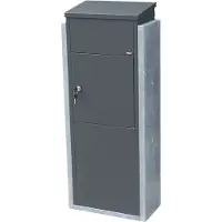 VASP Pakketbrievenbus Torino Big - Natuursteen En Staal - Antraciet - 44x108x23cm