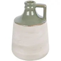 Coppens Vaas Nico L groen/naturel aardewerk 15,5x15,5x21cm