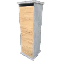 VASP Pakketbrievenbus Lhotse Wood Xl - Natuursteen - Blauwe Steen - 34x102x32cm