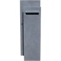 VASP Staande Brievenbus Compostella Links - Natuursteen - Blauwe Hardsteen - 40x115x30cm