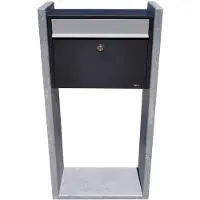 VASP Brievenbus Gent - Natuursteen - Zwart - 45x100x18cm