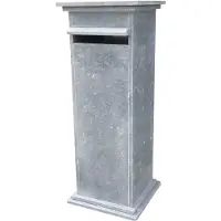 VASP Pakketbrievenbus Sevilla Parcel Digitaal Slot - Natuursteen - Blauw - 40x108x40cm