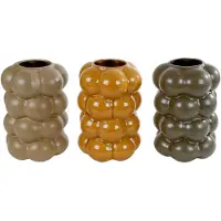 Coppens Vaas Bram L beige/amber/d. grijs a3 aardew 15x15x22cm |