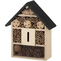 Esschert Design Insectenhotel Basic L - Zwart - Insectenhuis - - Houtkleur - WA105