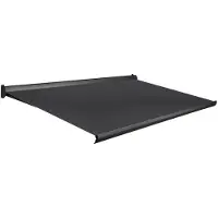 Domasol Knikarmscherm F10 - Antraciet - Doek D131 - Handmatig - Uv-bestendig - 500x250cm