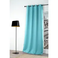 Overig Verduisterend Kant En Klaar Gordijn Turquoise 140 X 250 Cm