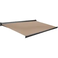 Domasol Knikarmscherm F10 Manueel Ral7016 Dessin Doek D282 350x300cm