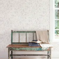 Praxis Vliesbehang Secret Garden G78533 - Lichtroze - Grijs Met Een Roze Ondertoon - 10,00m X 53cm