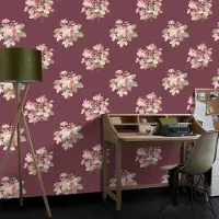 Praxis Vliesbehang Secret Garden G78496 - Donkerrood - Roze - Vergrijsd Groen - 10,00m X 53cm