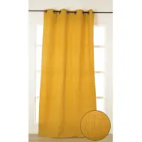 Overig Tamis Lichtdoorlatend Kant En Klaar Gordijn Geel 140 X 245 Cm