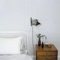 Overig Vliesbehang Secret Garden G78514 - Licht Vergrijsd Blauw - Wit - 10,00m X 53cm