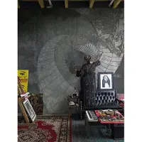 Overig Fotobehang Spiraal Abstract 14208 - Antraciet - Grijs - 2,70m X 300cm