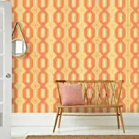 Overig Fotobehang Seventies S712a9 - Oranje - Beige - 2,70m X 419cm