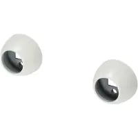 DecoMode - Gordijnsteun Idd - Metaal - Off-white - Dia. 20mm - 2 Stuks